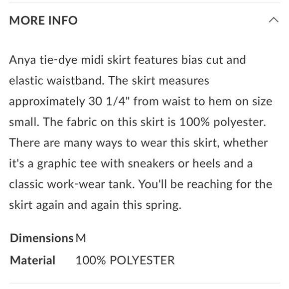 Mudpie Anya Blue and Pink Tie Dye Midi Skirt Sz Small NWT - Picture 8 of 13